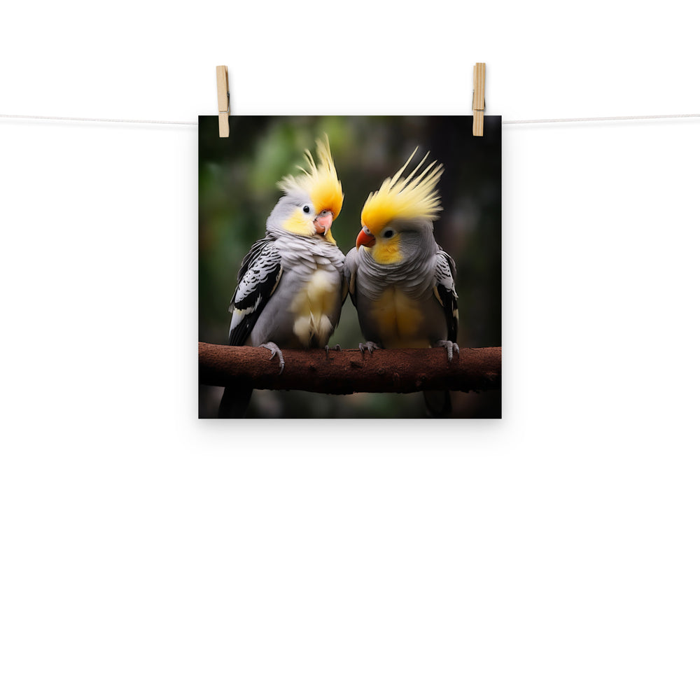 Cockatiels Photo paper poster - PosterfyAI.com