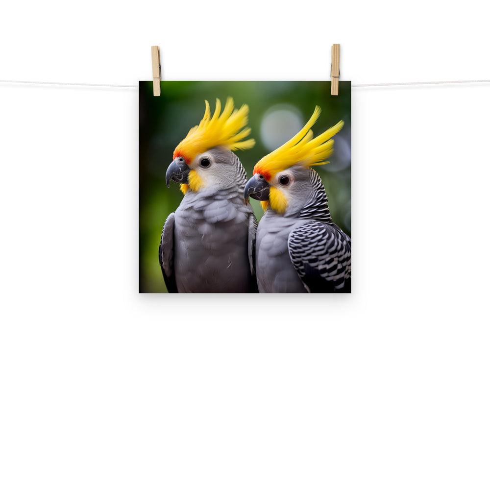 Cockatiels Photo paper poster - PosterfyAI.com