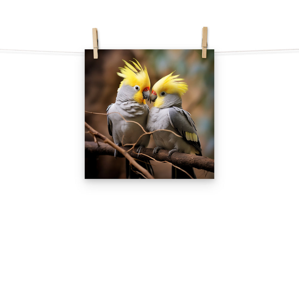 Cockatiels Photo paper poster - PosterfyAI.com