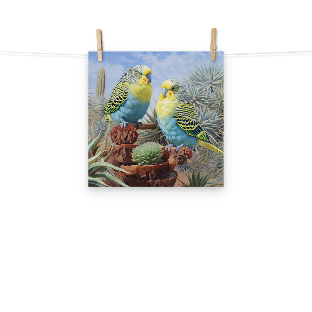 Budgerigar Photo paper poster - PosterfyAI.com