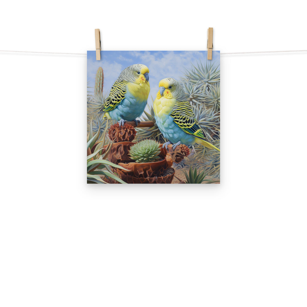 Budgerigar Photo paper poster - PosterfyAI.com