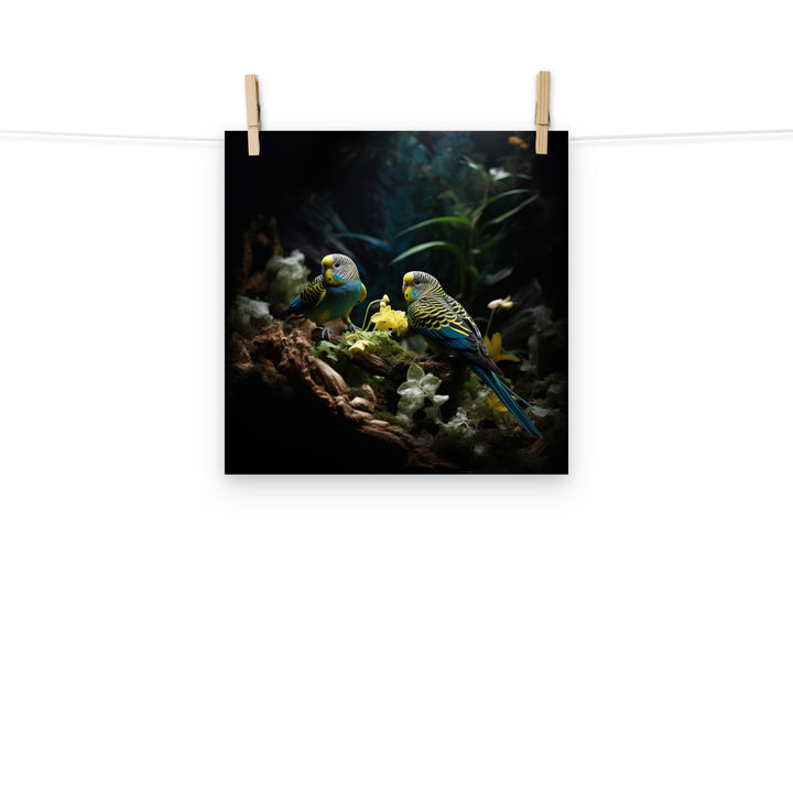 Budgerigar Photo paper poster - PosterfyAI.com