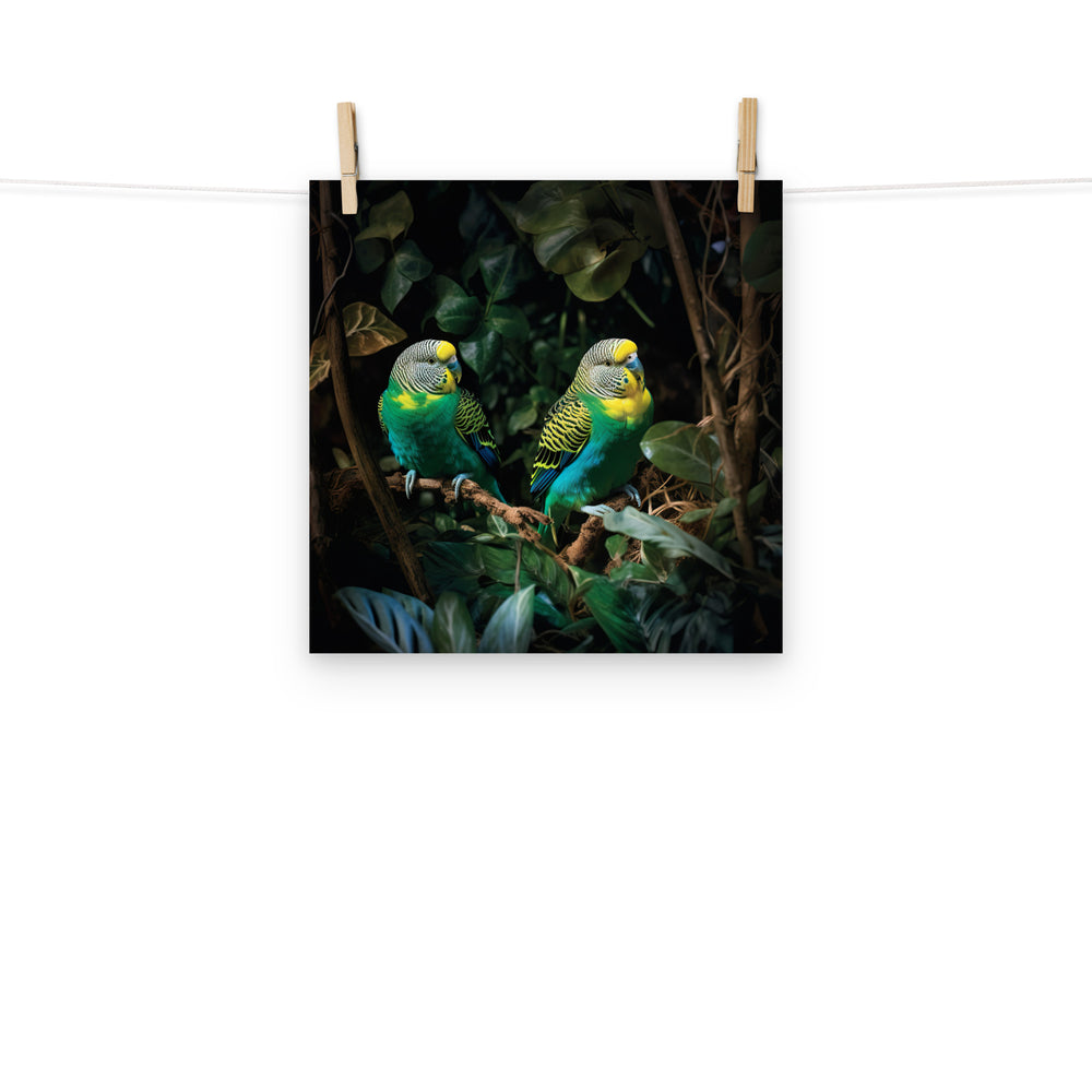 Budgerigar Photo paper poster - PosterfyAI.com