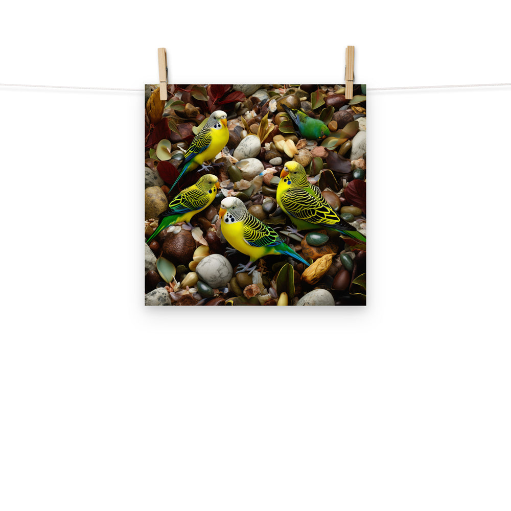 Budgerigar Photo paper poster - PosterfyAI.com