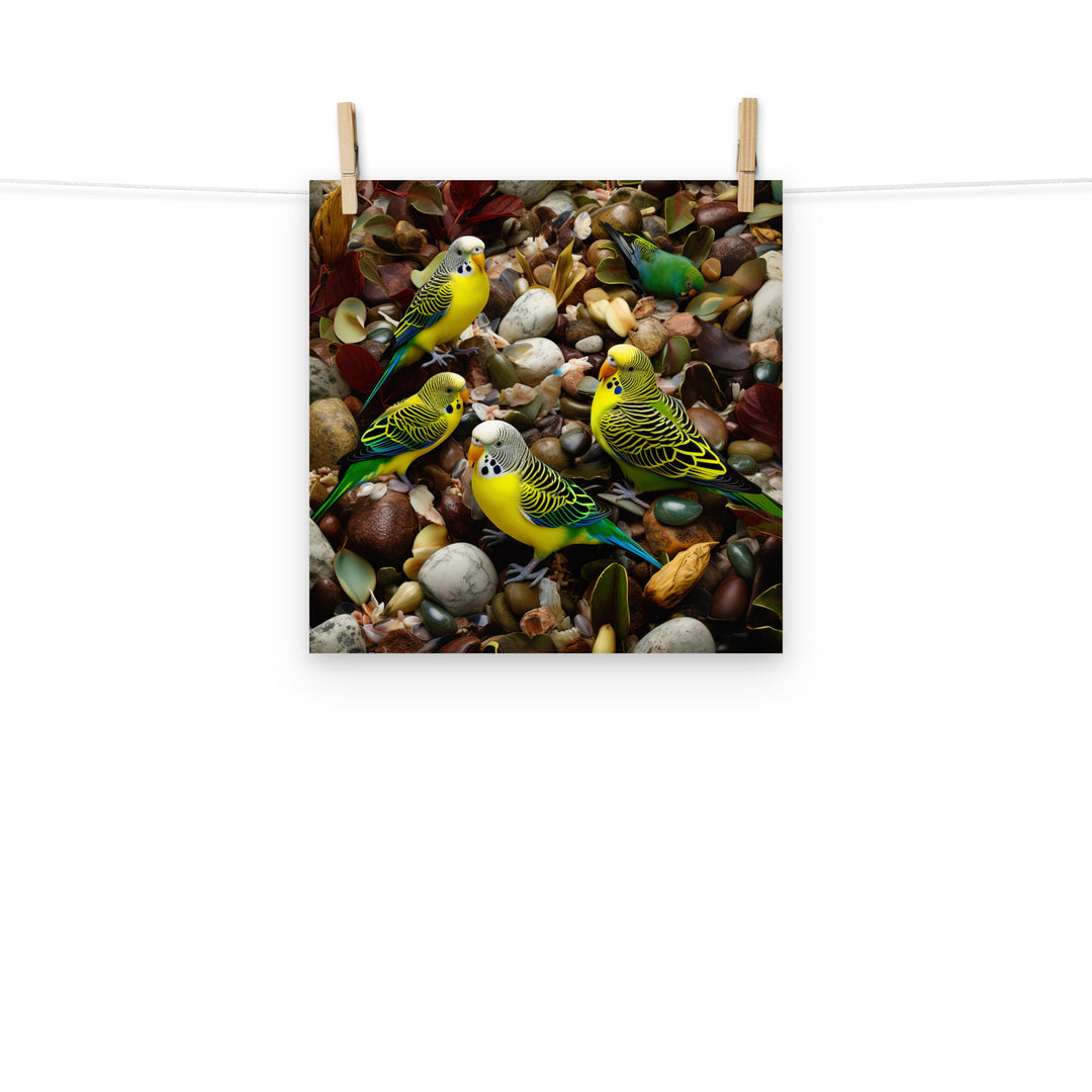 Budgerigar Photo paper poster - PosterfyAI.com
