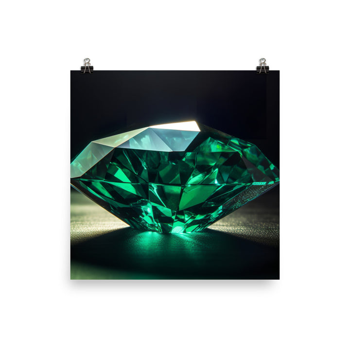 A large green diamond photo paper poster - Posterfy.AI