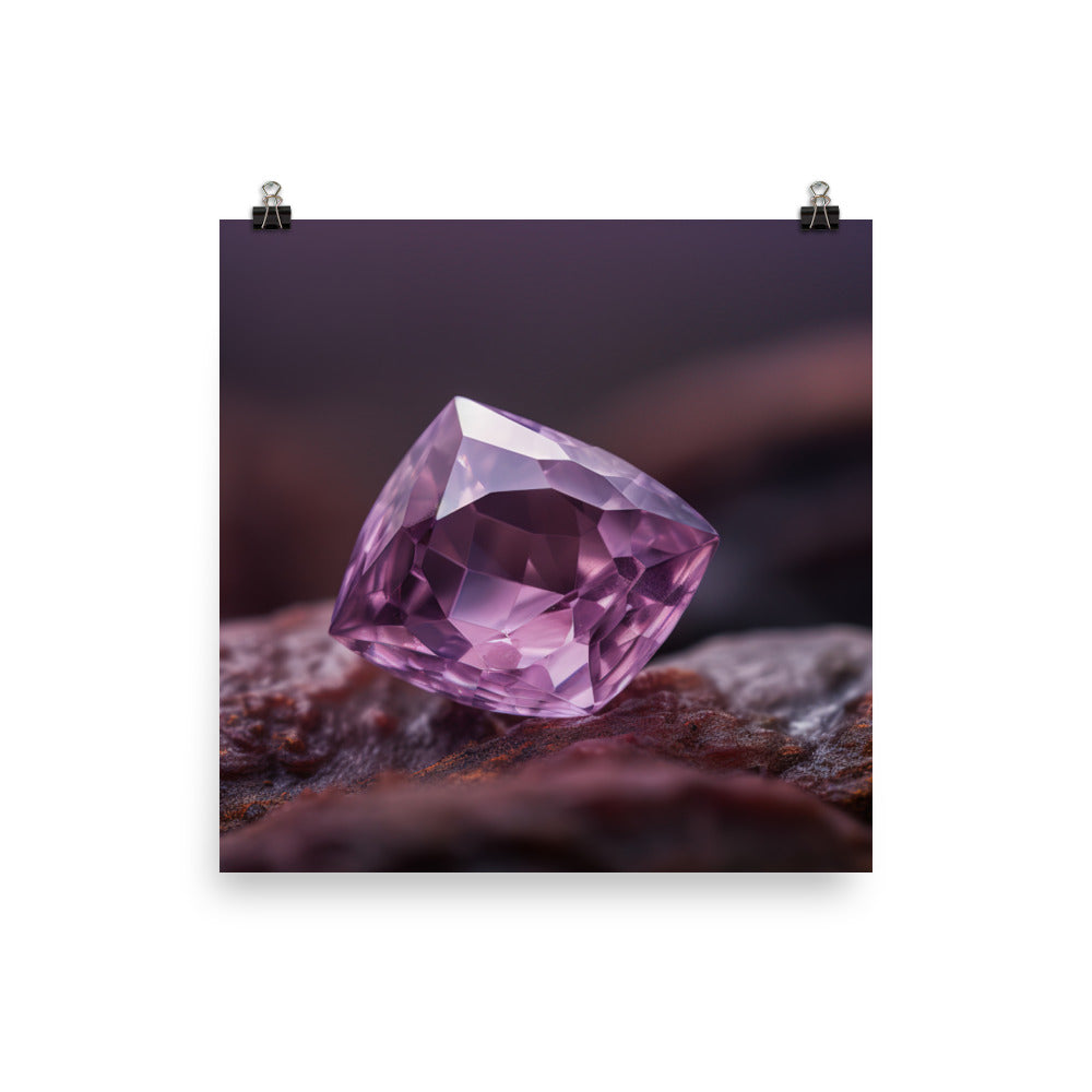 A breathtaking purple diamond photo paper poster - Posterfy.AI