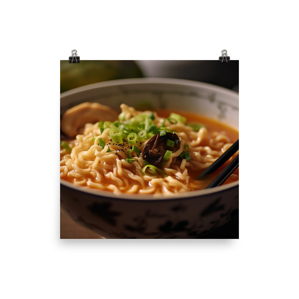 Spicy Chicken Ramen photo paper poster - Posterfy.AI