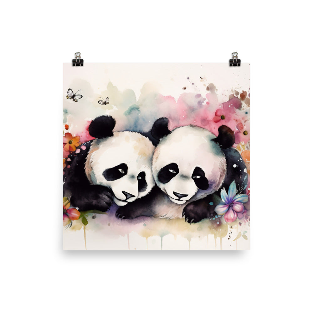 Panda Pals photo paper poster - Posterfy.AI