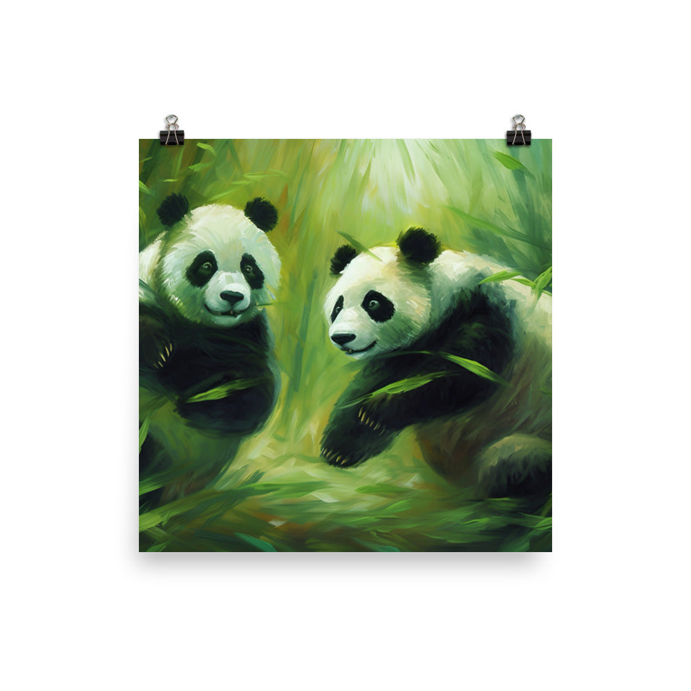 Panda Pals photo paper poster - Posterfy.AI