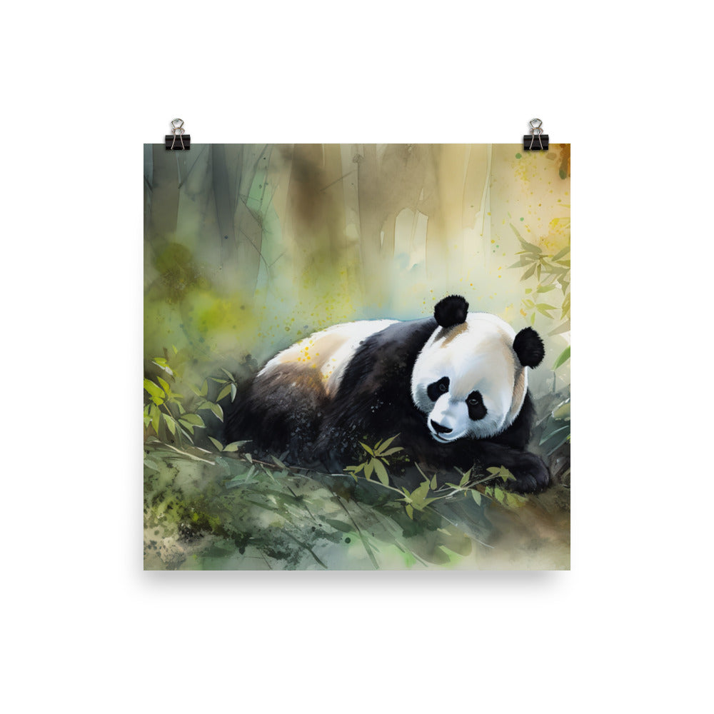 Panda Bliss photo paper poster - Posterfy.AI