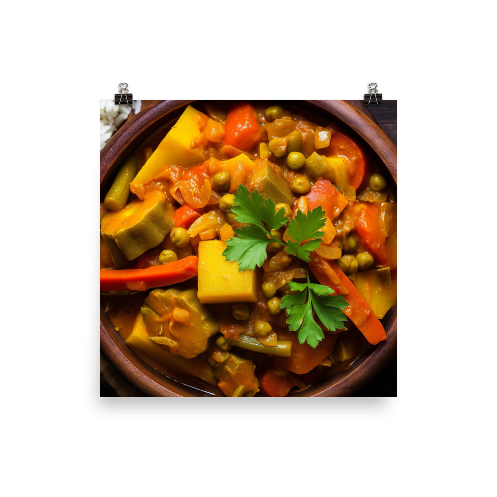 Vegetable Curry photo paper poster - Posterfy.AI