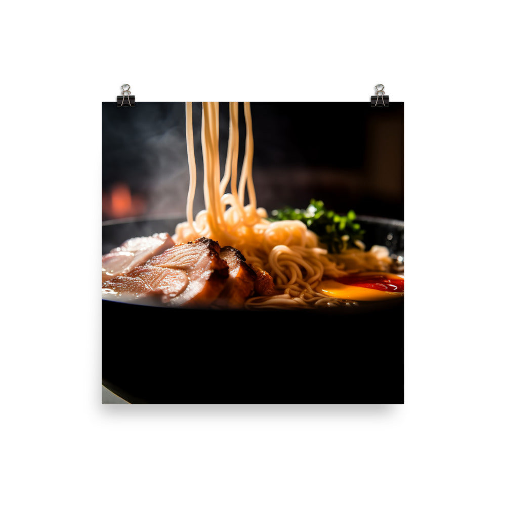 Steamy Pork Ramen photo paper poster - Posterfy.AI