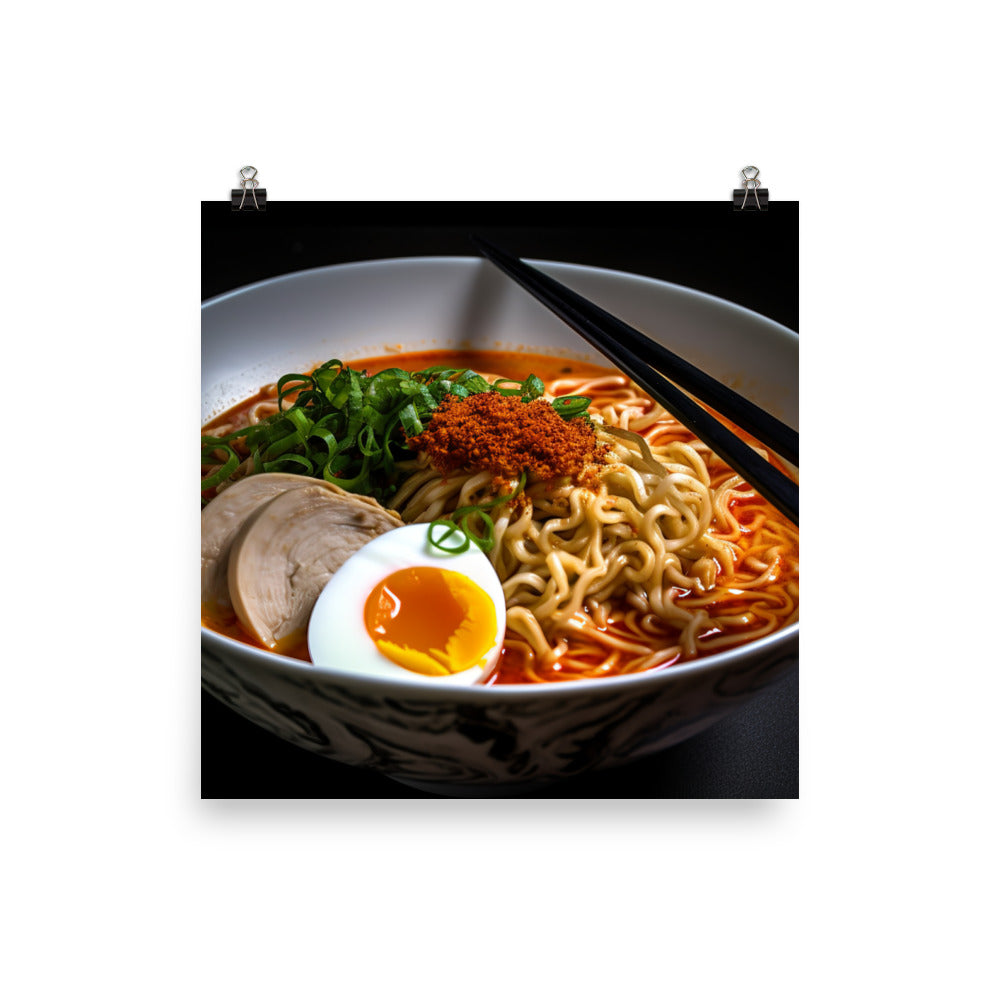 Spicy Chicken Ramen photo paper poster - Posterfy.AI