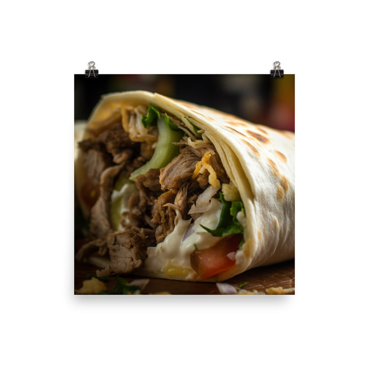 Shawarma Delight photo paper poster - Posterfy.AI