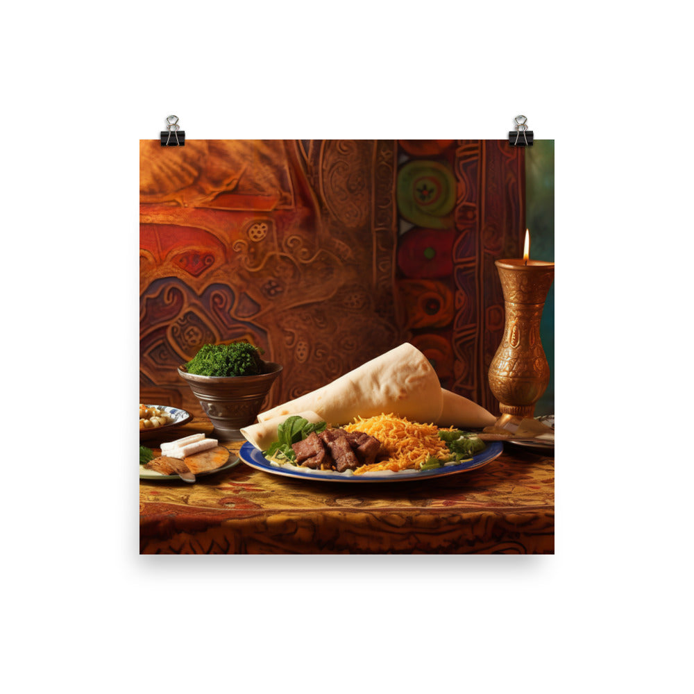 Rich and exotic flavors of shawarma photo paper poster - Posterfy.AI