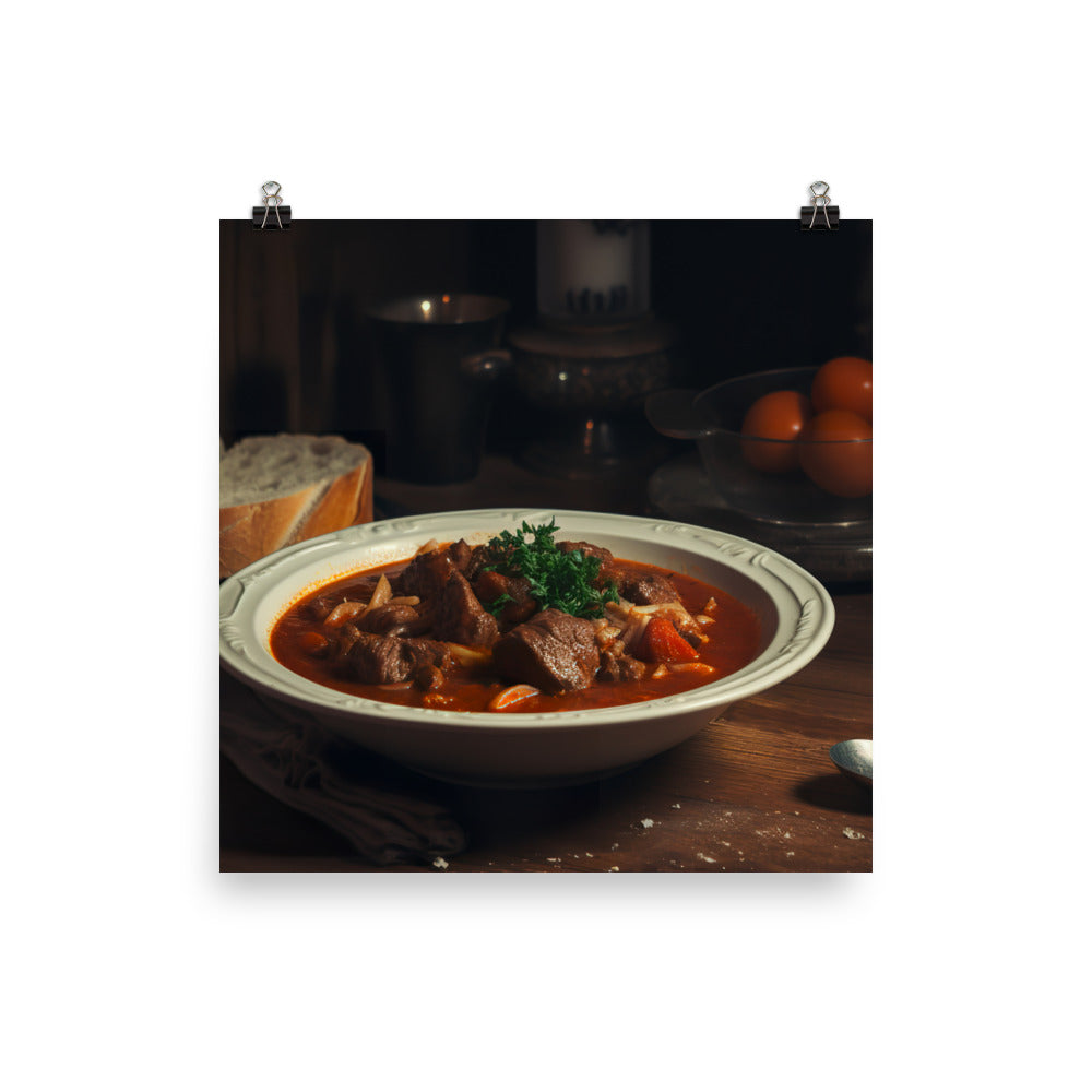 Goulash - A hearty and filling stew photo paper poster - Posterfy.AI