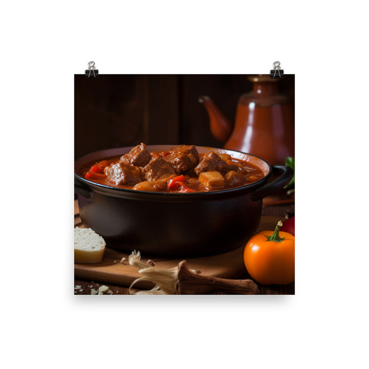 Goulash - A classic Hungarian recipe photo paper poster - Posterfy.AI