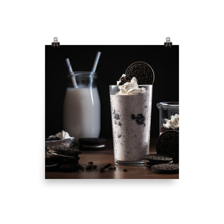 Cookies and cream Milkshake photo paper poster - Posterfy.AI