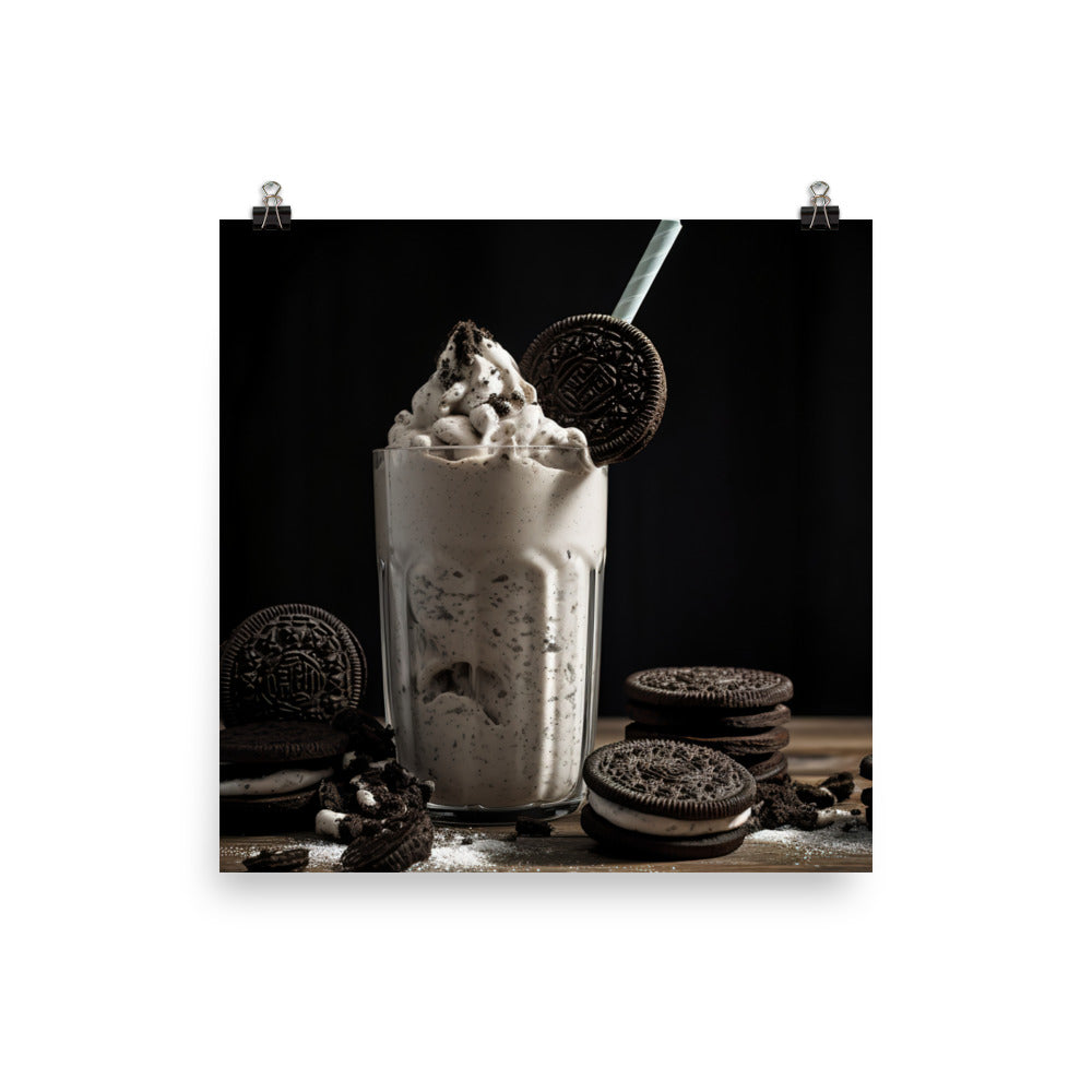 Cookies and cream Milkshake photo paper poster - Posterfy.AI