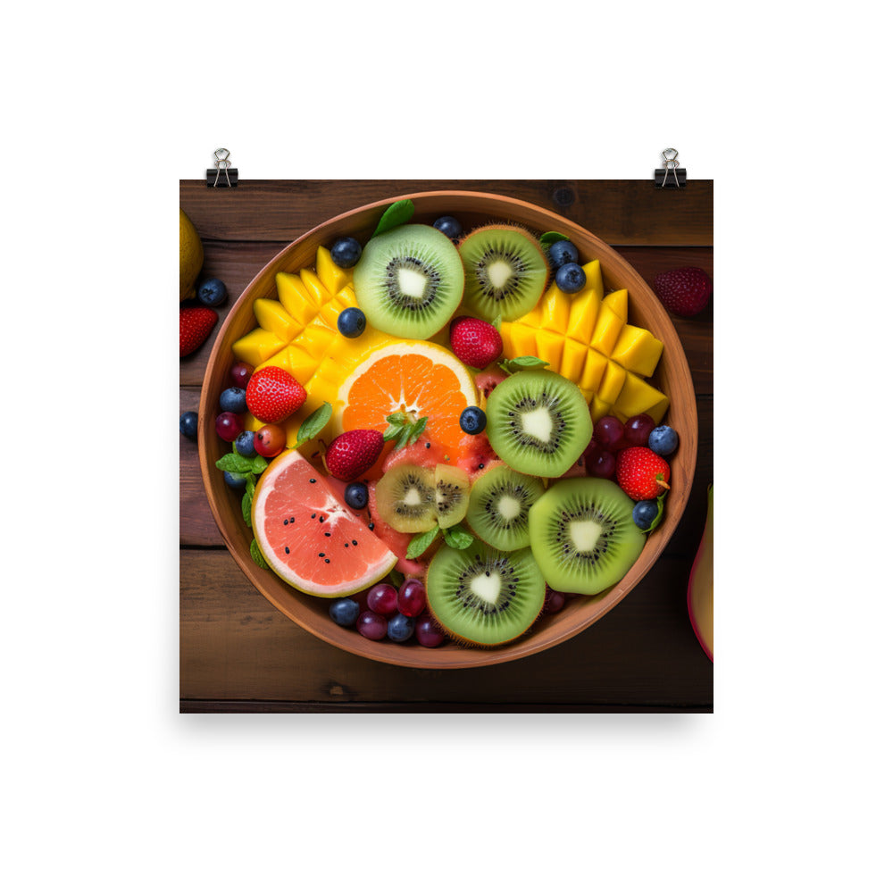 A vibrant smoothie bowl photo paper poster - Posterfy.AI