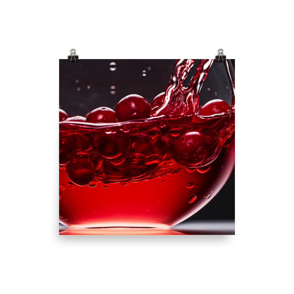Freshly squeezed cranberry juice photo paper poster - Posterfy.AI
