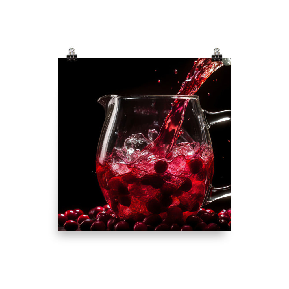 Cranberry juice photo paper poster - Posterfy.AI