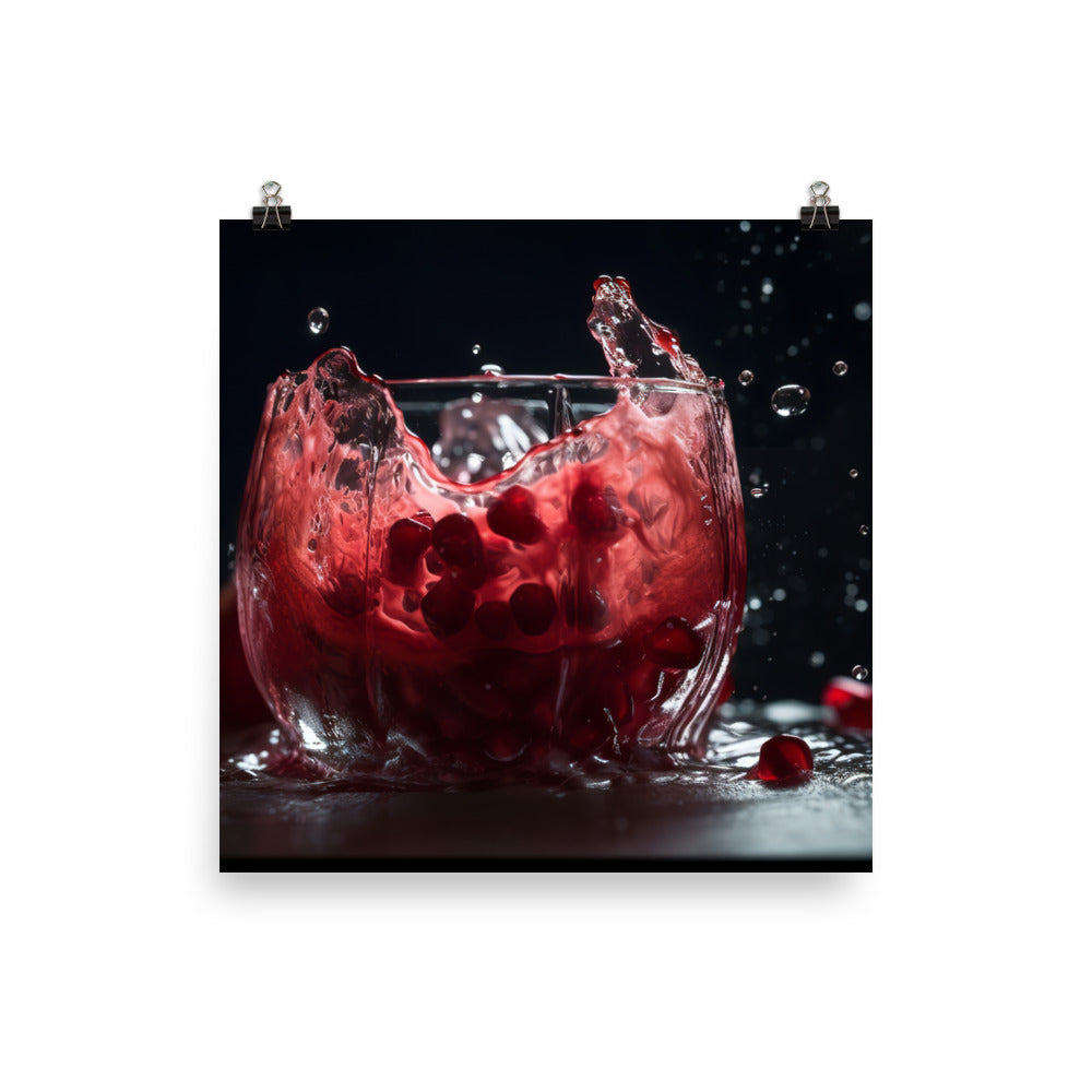 Pomegranate juice photo paper poster - Posterfy.AI