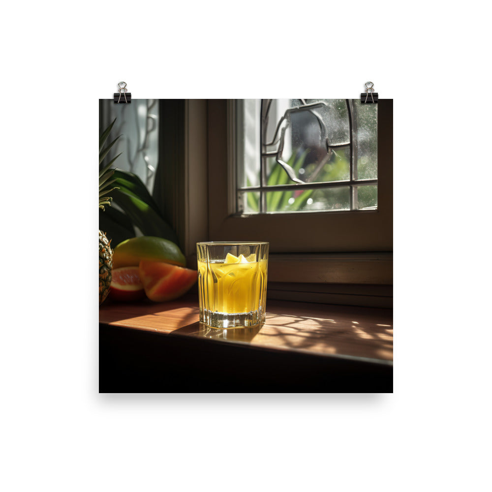 Pineapple juice photo paper poster - Posterfy.AI