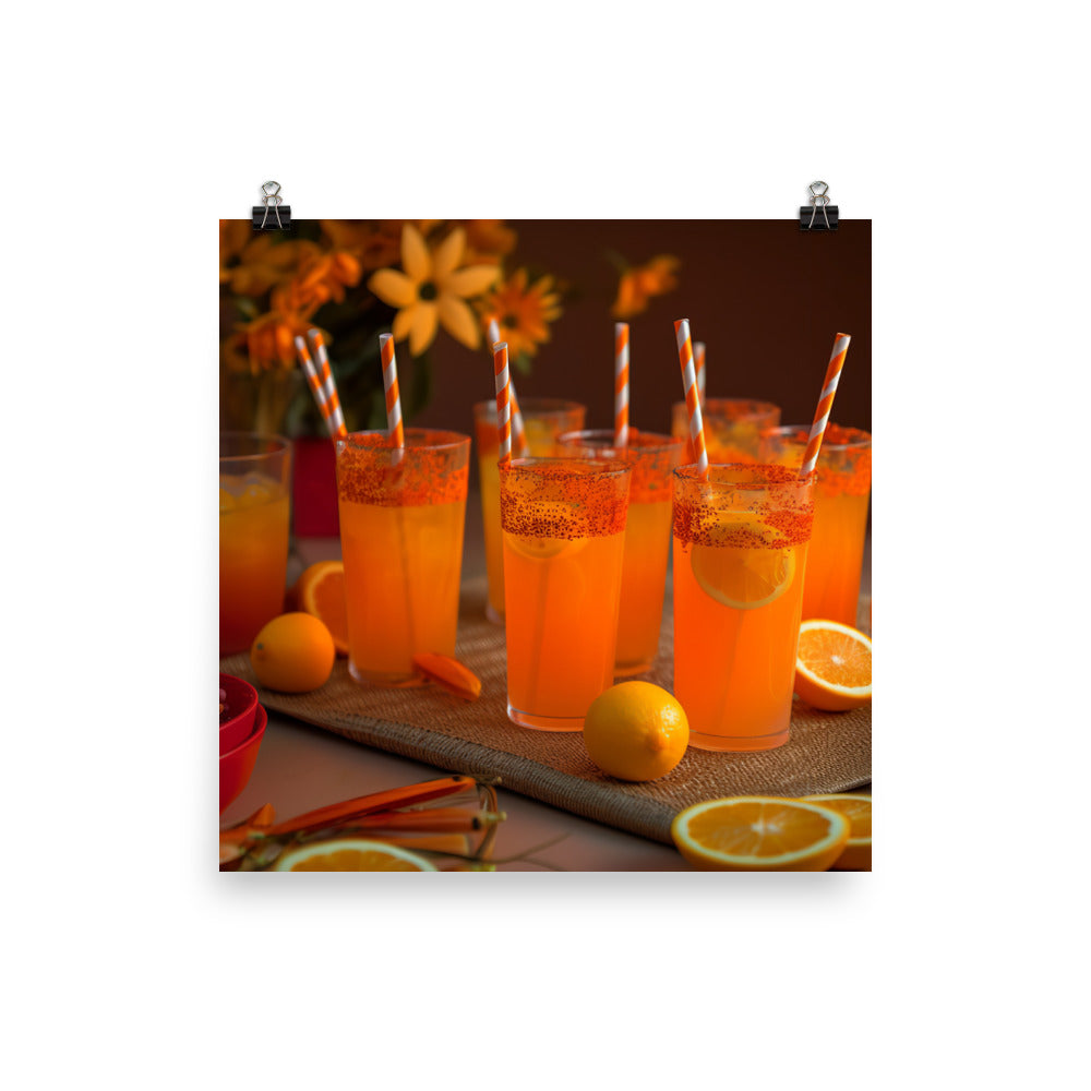 Orange Fizz Fiesta photo paper poster - Posterfy.AI