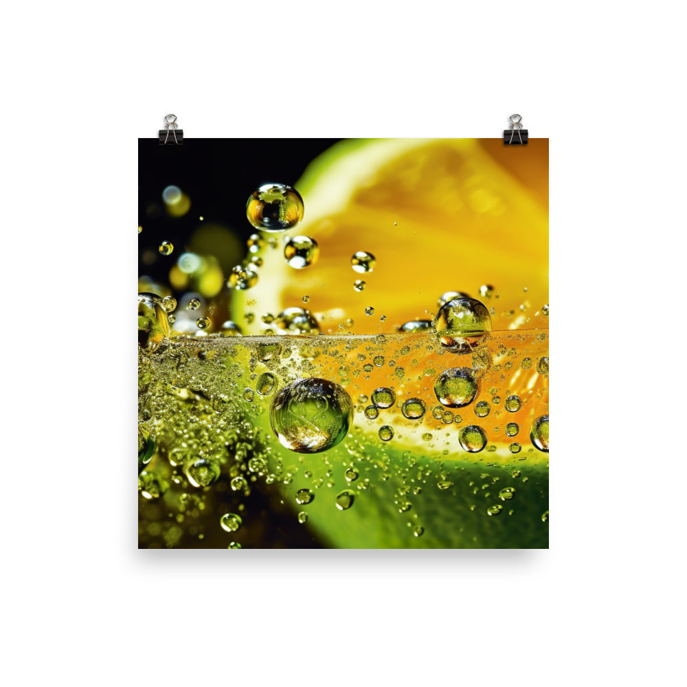 Sparkling Lemon Lime Symphony photo paper poster - Posterfy.AI