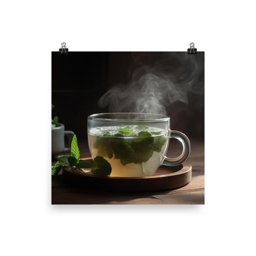 Peppermint Herbal Tea photo paper poster - Posterfy.AI