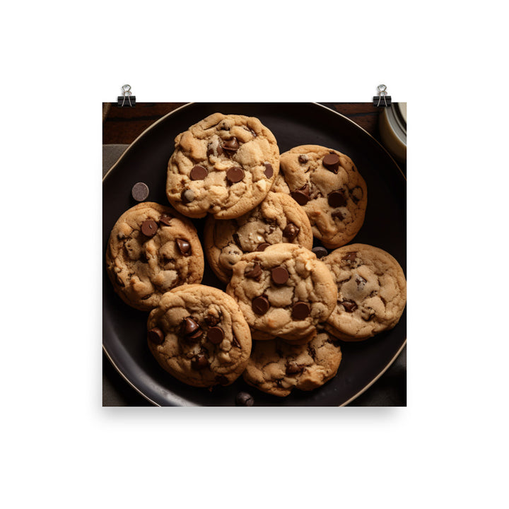 Melt in Your Mouth Chocolate Chip Cookies photo paper poster - Posterfy.AI