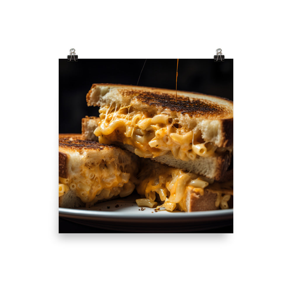 Mac and Cheese Grilled Cheese photo paper poster - Posterfy.AI