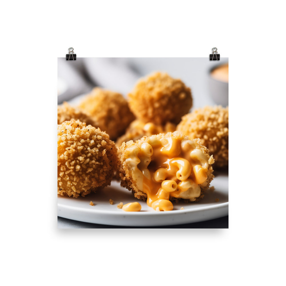 Mac and Cheese Bites photo paper poster - Posterfy.AI