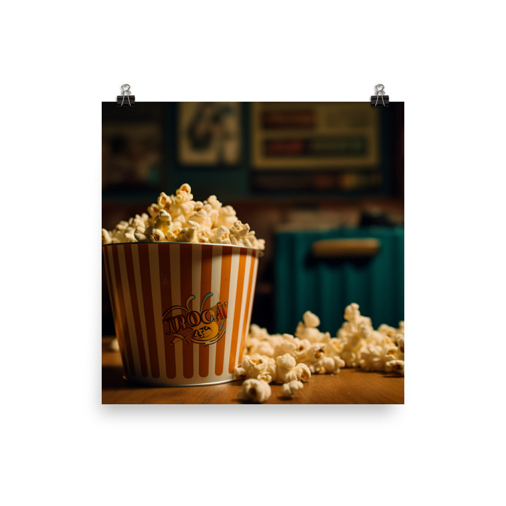 Popcorn and a Movie photo paper poster - Posterfy.AI