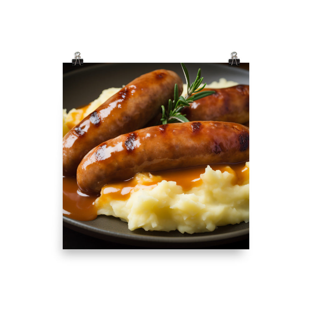 Bangers and mash photo paper poster - Posterfy.AI