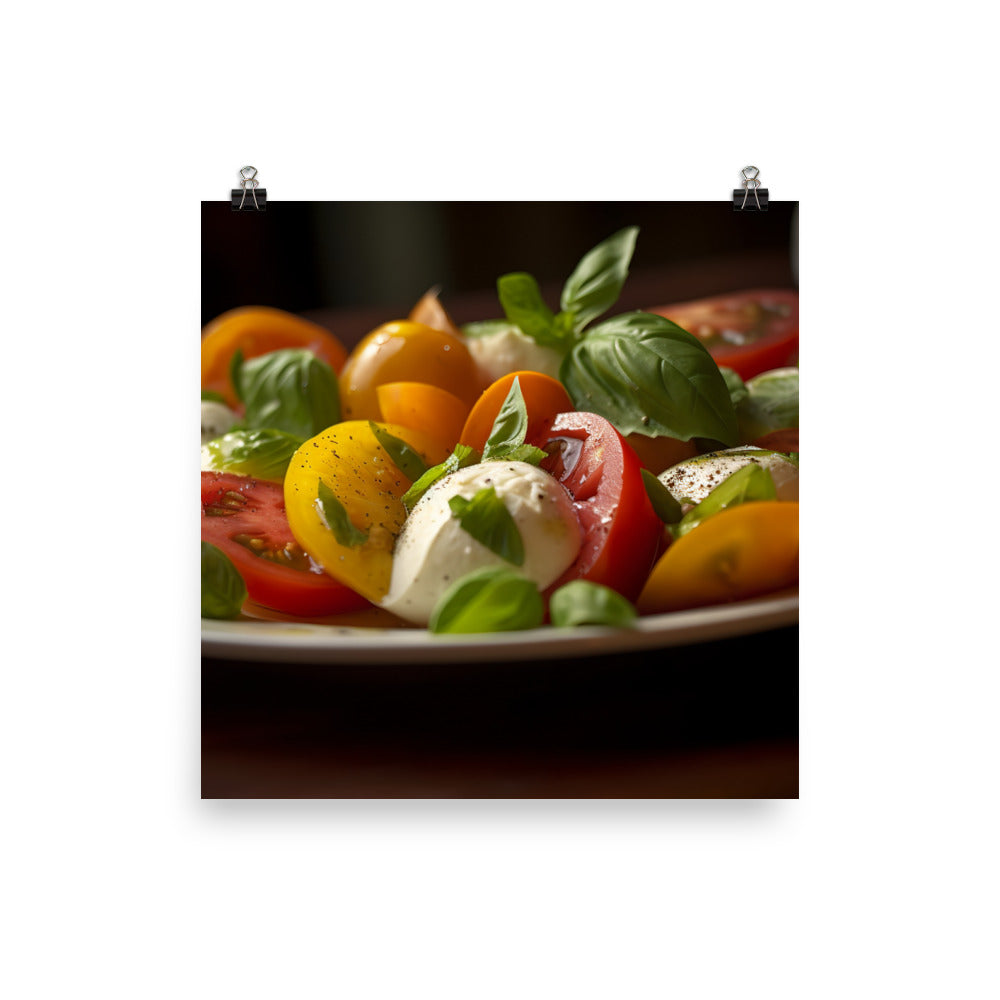 Tomato and Mozzarella Salad photo paper poster - Posterfy.AI