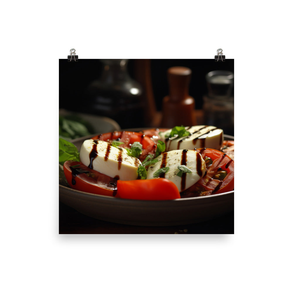Grilled Caprese Salad photo paper poster - Posterfy.AI