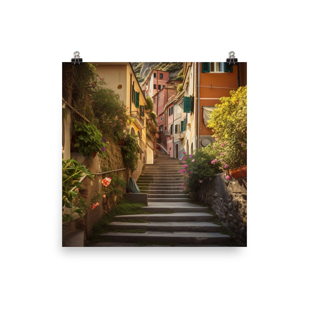 Hidden Gems of the Cinque Terre photo paper poster - Posterfy.AI