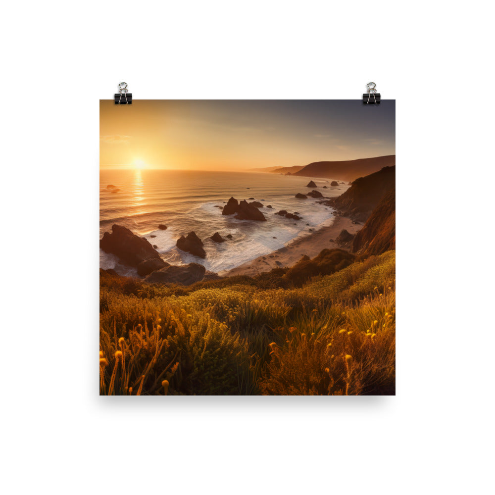 Warmth and Glow of Big Sur photo paper poster - Posterfy.AI