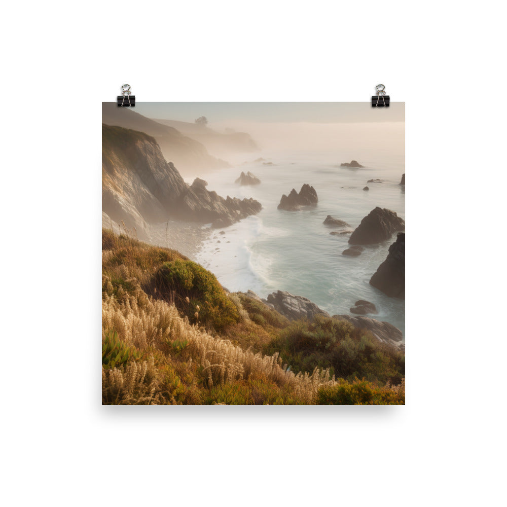 Ethereal Atmosphere of Big Sur photo paper poster - Posterfy.AI