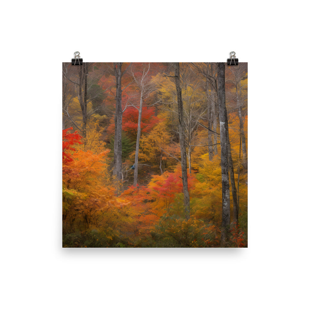 Vibrant Colors of the Great Smoky Mountains photo paper poster - Posterfy.AI