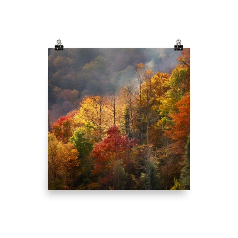 Vibrant Colors of the Great Smoky Mountains photo paper poster - Posterfy.AI