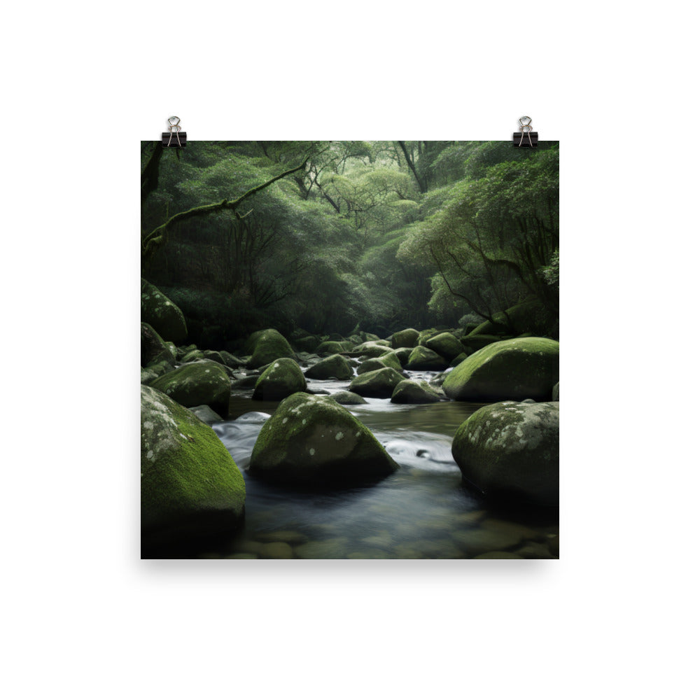 Yakushimas Forest Streams photo  paper poster - Posterfy.AI