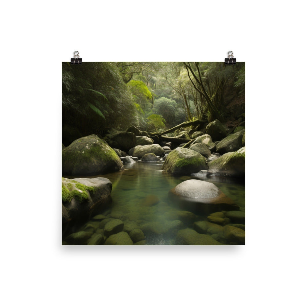 Yakushimas Forest Streams photo  paper poster - Posterfy.AI