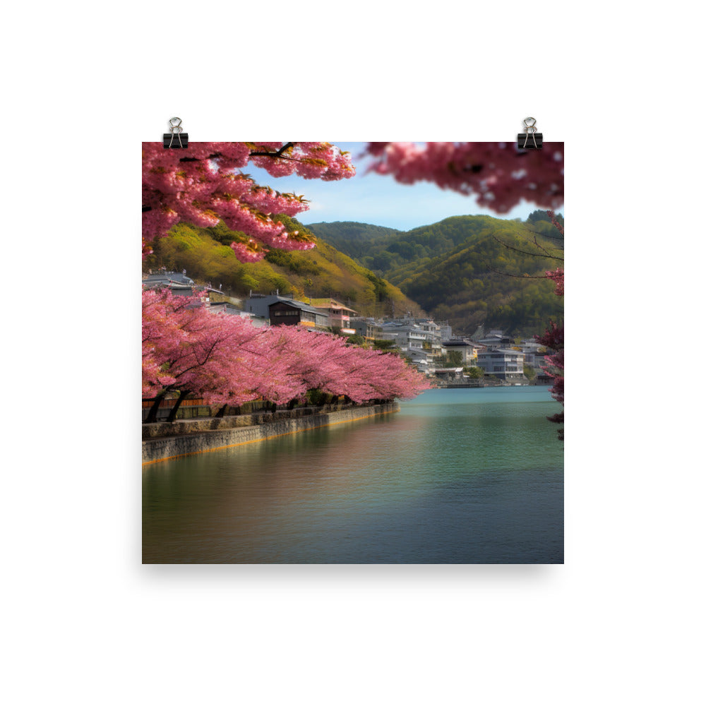 Amanohashidates Blossoms and Colors photo  paper poster - Posterfy.AI