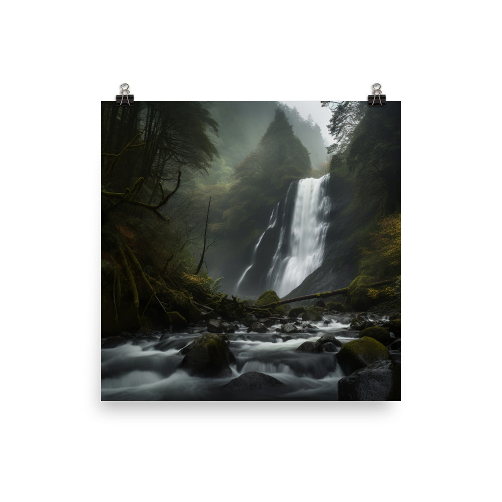 Capturing the Power of Nachi Falls photo  paper poster - Posterfy.AI