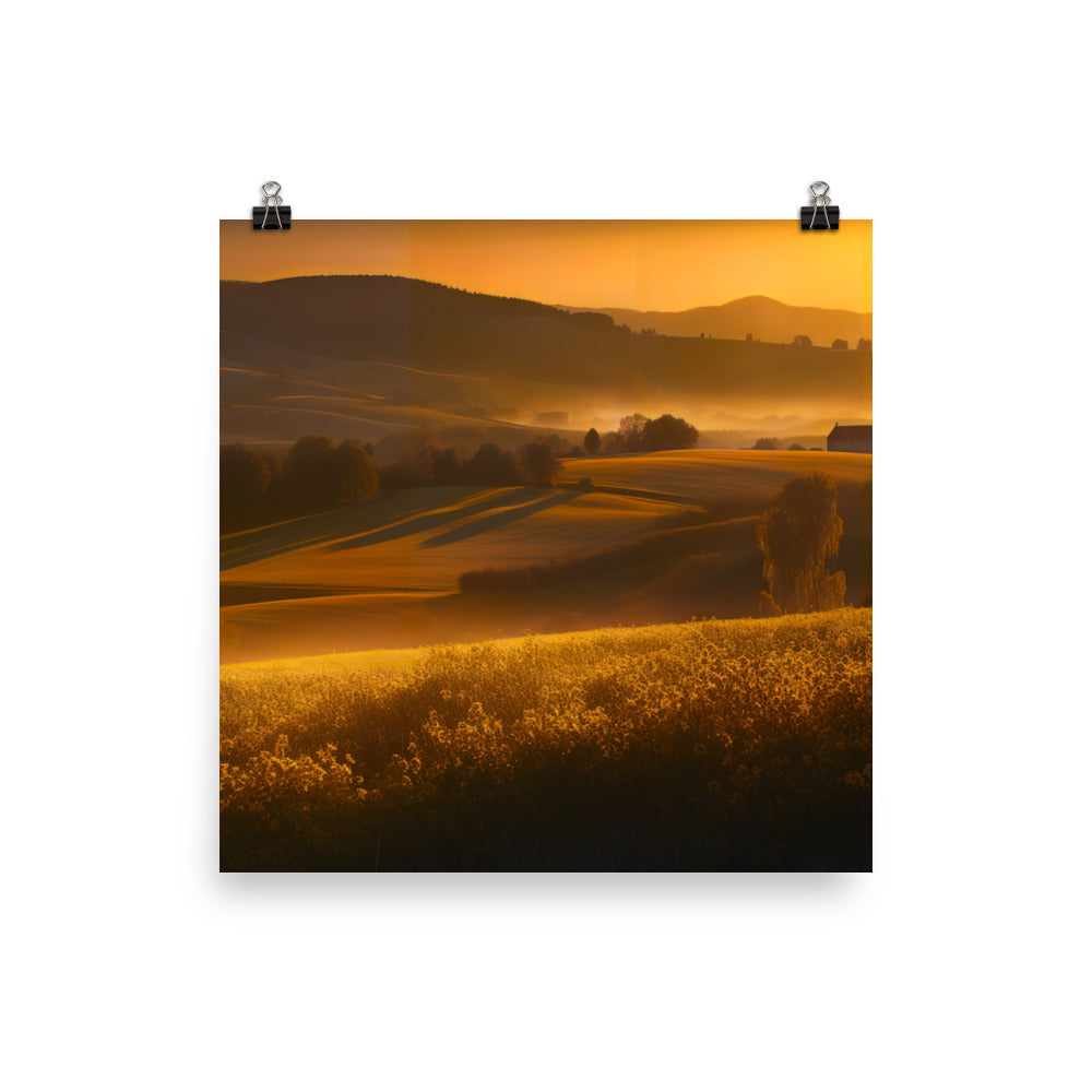 Bieis Scenic Splendor at Sunset photo  paper poster - Posterfy.AI