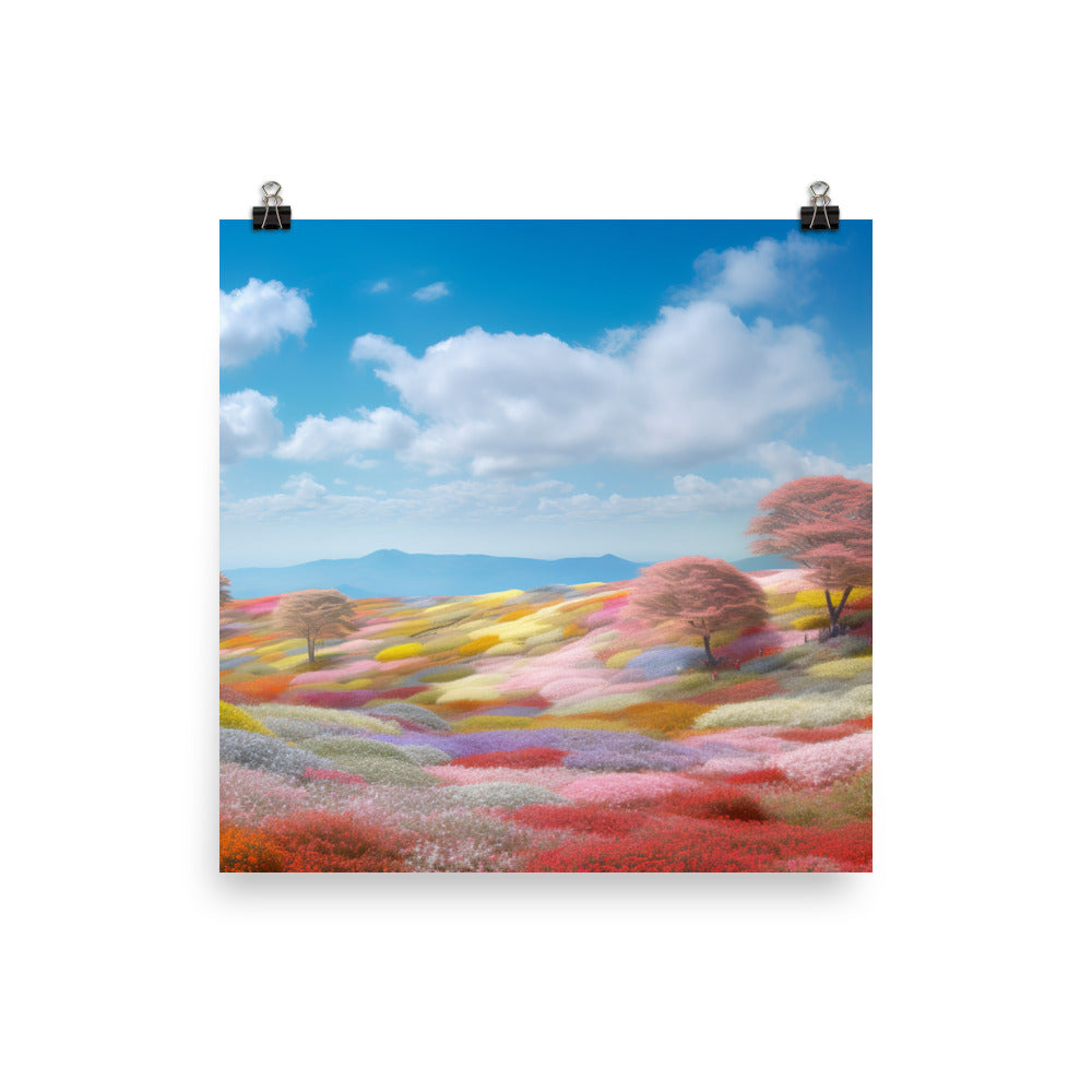 Hitachi Seaside Parks Blossoming Landscape photo  paper poster - Posterfy.AI